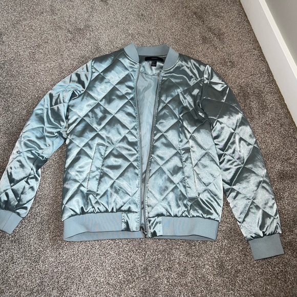 Light blue quilted bomber - Picture 2 of 3